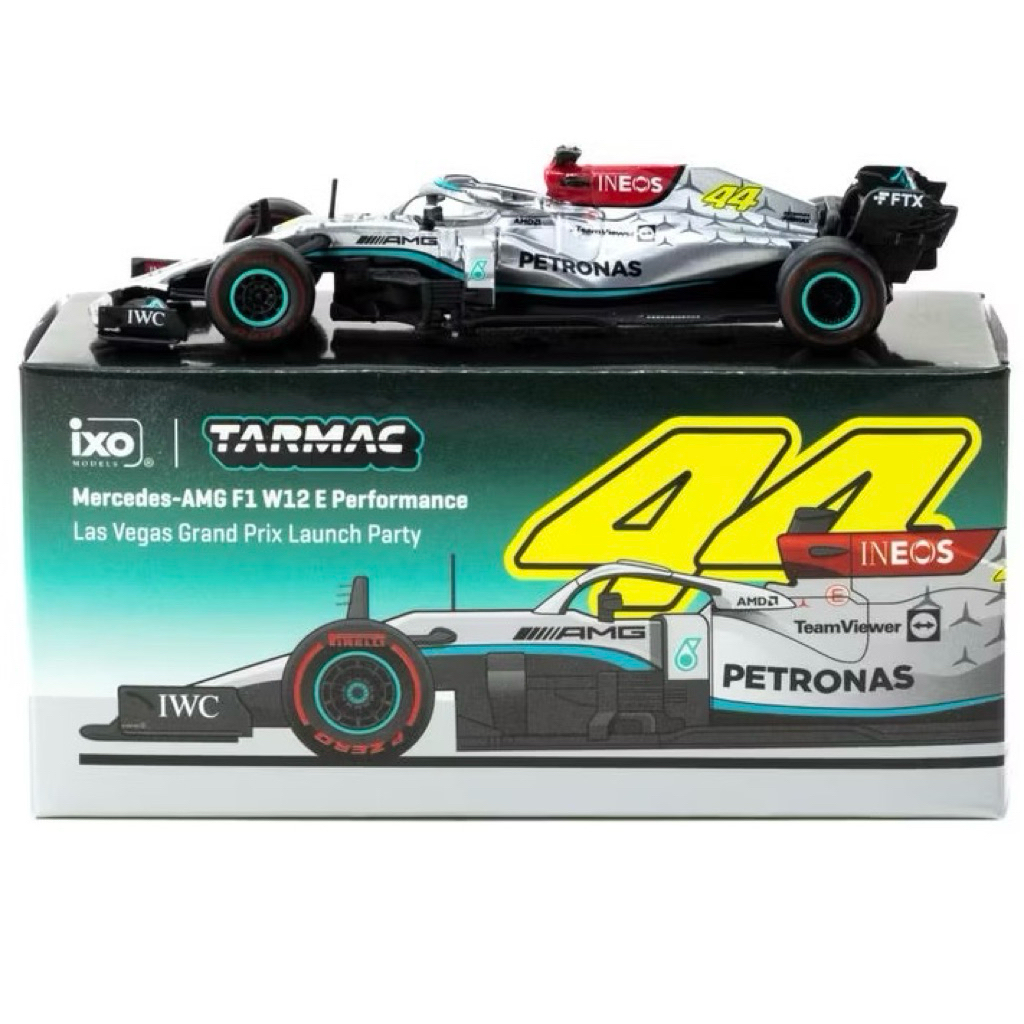 TARMAC WORKS X IXO รุ่น 1/64 T64G-F037-LV MERCEDES-AMG F1 W12 E PERFORMANCE LAS VEGAS GRAND PRIX LAU