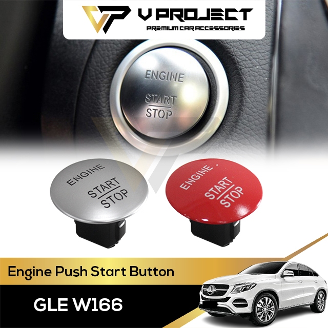 Mercedes Benz GLE W166 GLE250d GLE300d 2015-2019 Keyless เครื่องยนต์ Push Start Stop ปุ่มเปลี่ยน V โ