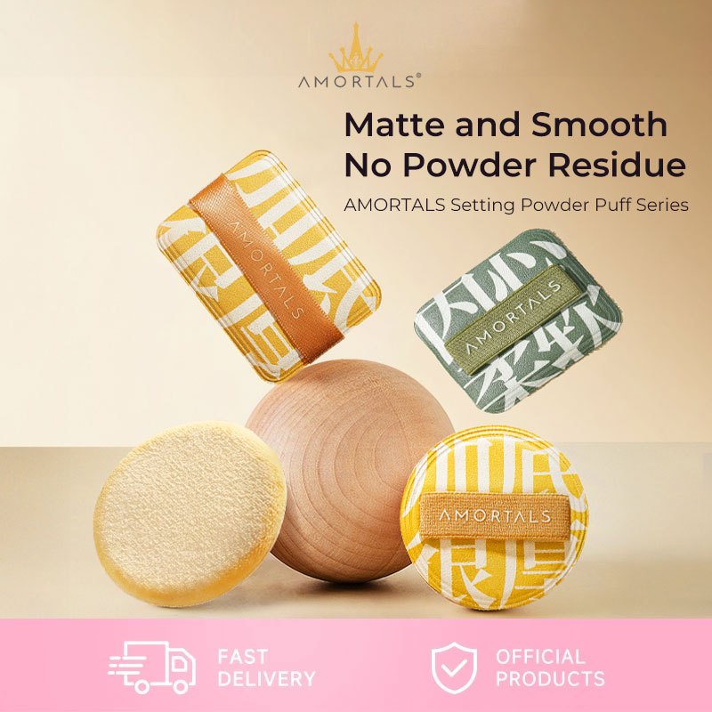 AMORTALS Setting Powder Puff loose Powder Puff short flock Setting makeup flocked Powder Puff