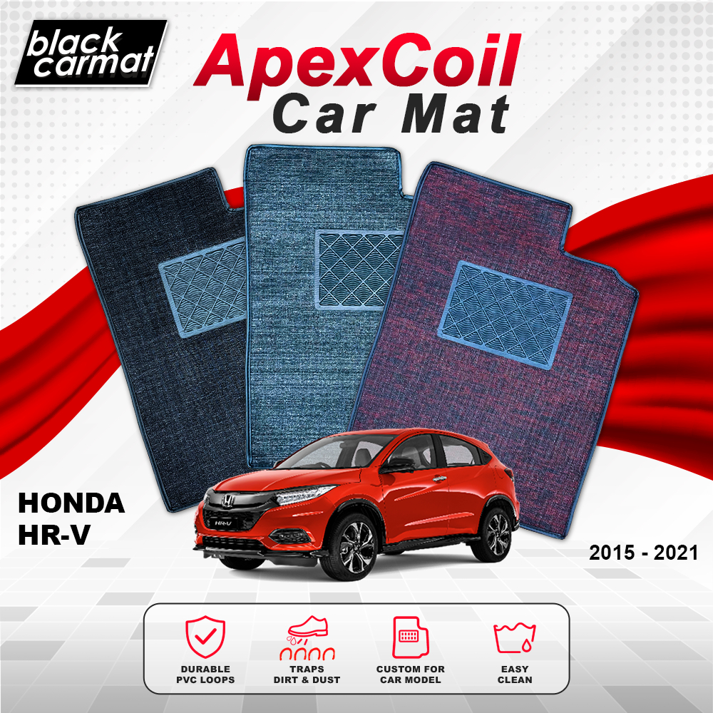 ApexCoil พรมปูพื้นรถยนต์ Honda HR-V ( 2015 - 2021 ) Coil Mat Carmat พรมปูพื้นรถยนต์ Karpet Lantai Ke