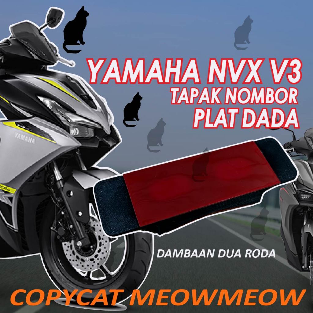 NVX V3 หมายเลขหน้า PLAT BRACKET YAMAHA NVX V3 TAPAK NO. PLAT DADA DEPAN NVX V3