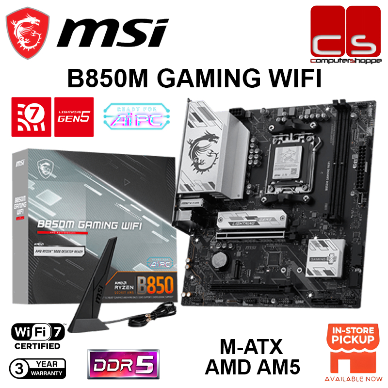 MSI B850M GAMING WIFI M-ATX DDR5 AMD AM5