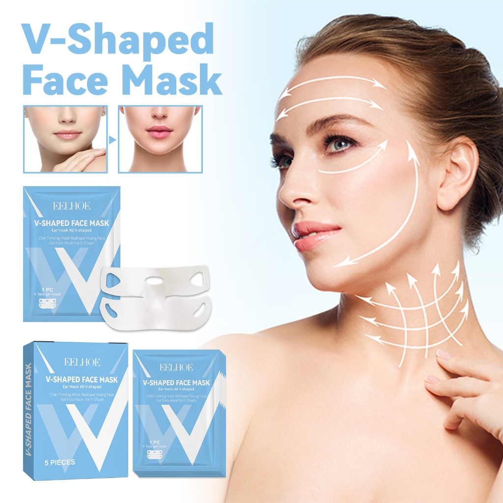 Eelhoe V Shape Face Mask 1 PC Double Chin Slimming Face Lifting Mask V Shape Face Lifting Mask