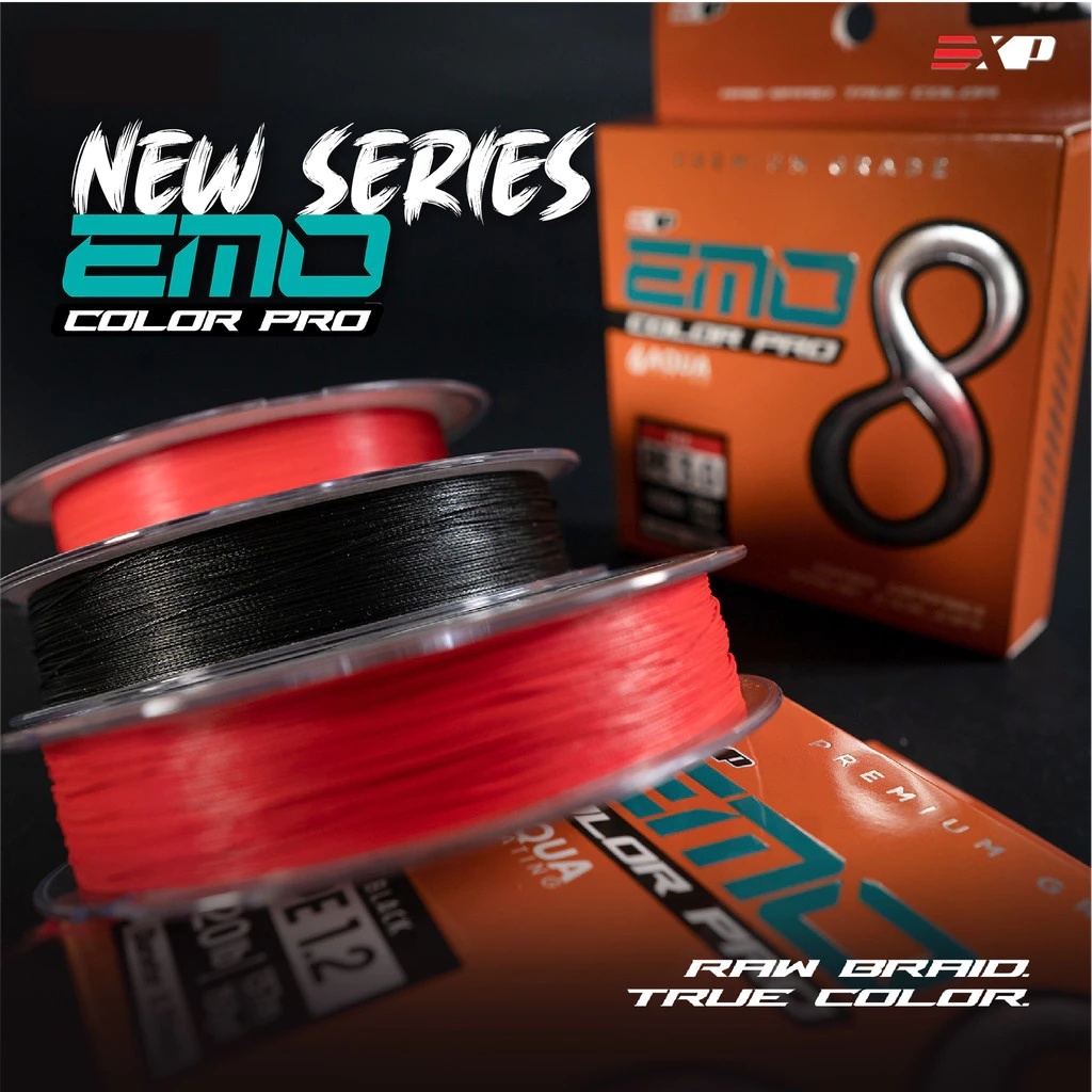 EXP EMO ColorPro 137m สายตกปลาถักหล่อ PE 10lbs - 40lbs Tali Bang Kasting