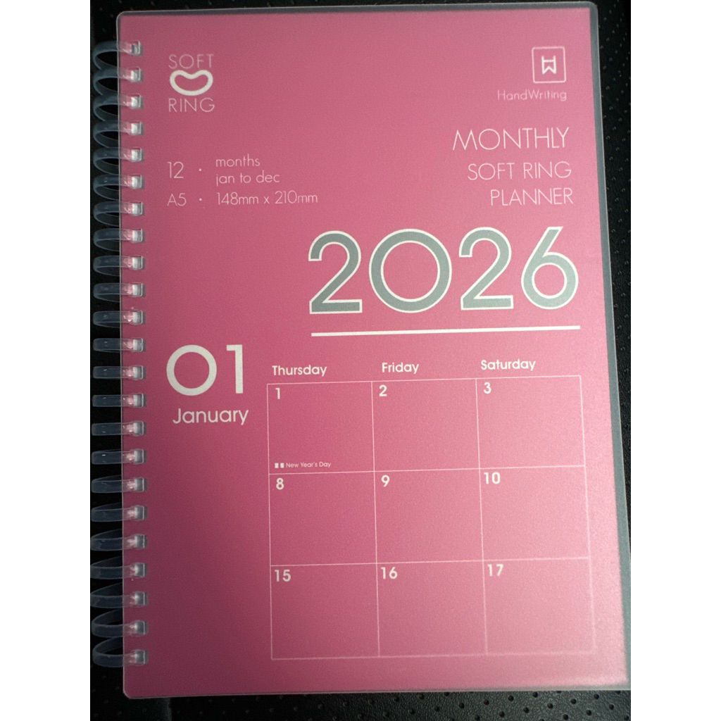 2026 MONTHLY SOFT RING PLANNER A5