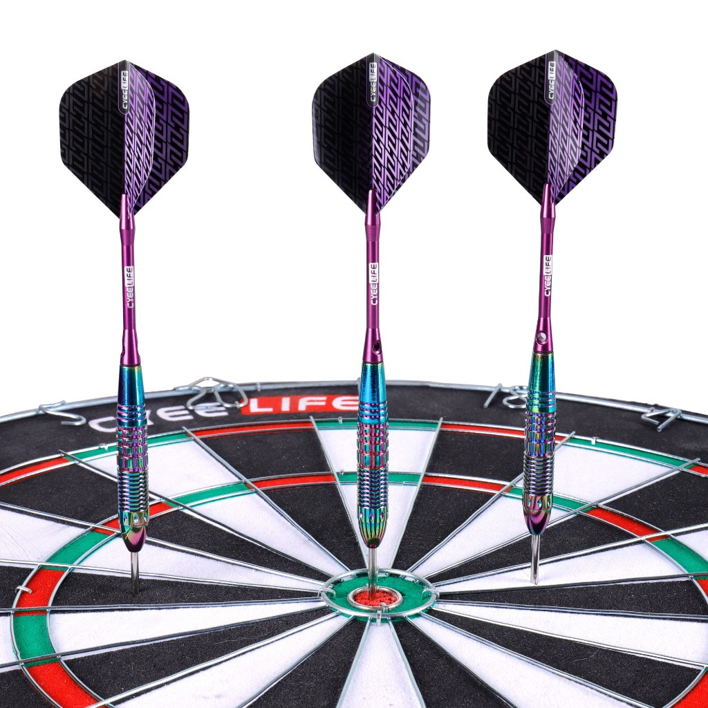 Luxury Dart Match Set 25g - CyeeLife Hard Steel Needle Aluminium Shaft, Colourful Professional Dart 