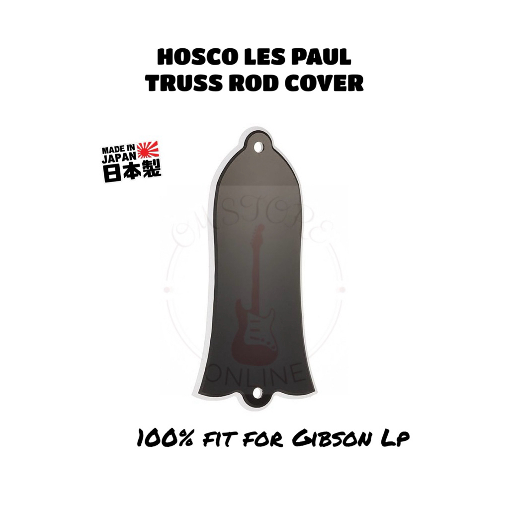 HoscoBell Shape Blank Truss Rod Cover เปลี่ยนสําหรับ Gibson Les Paul