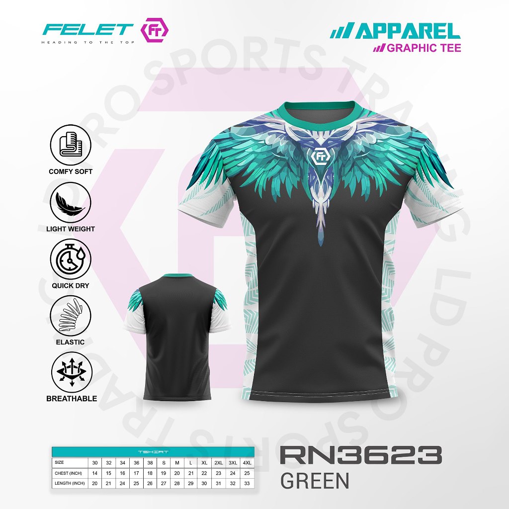 เสื้อ FELET RN3623 เสื้อแบดมินตัน (4 สี)