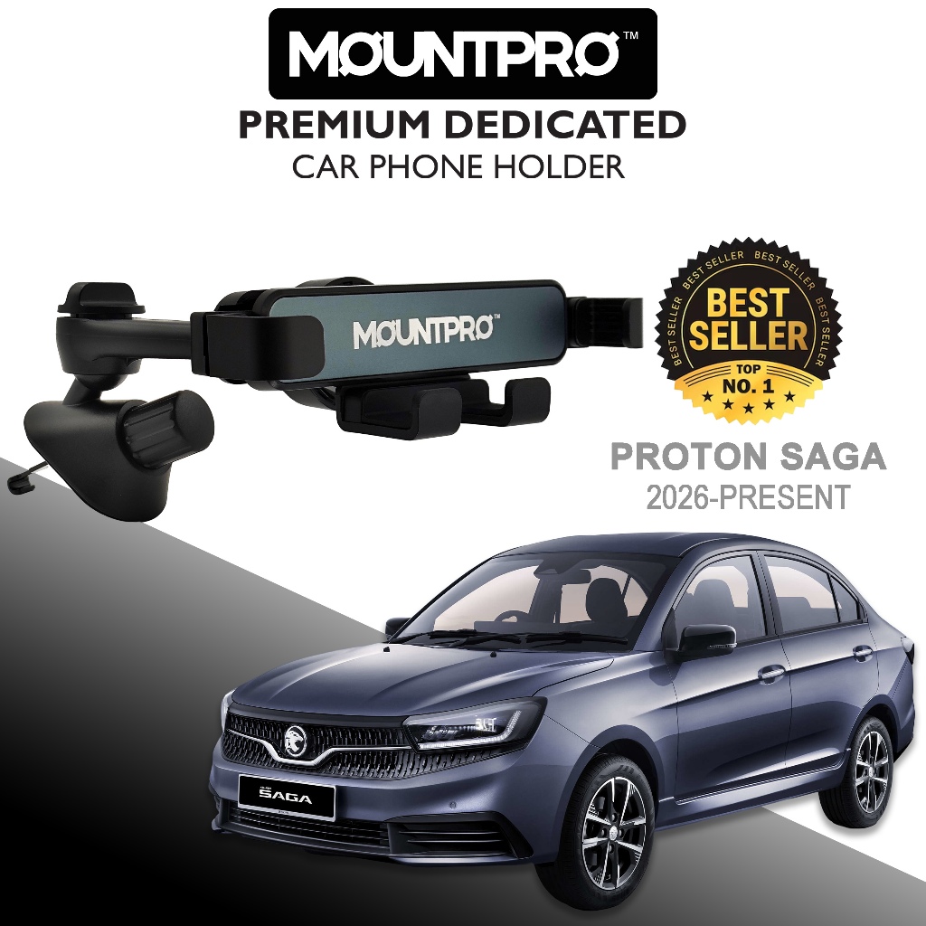 MOUNTPROTM Premium Defogging Air Outlet ที่วางโทรศัพท์ในรถยนต์ Proton Saga MC3 (2026-ปัจจุบัน)