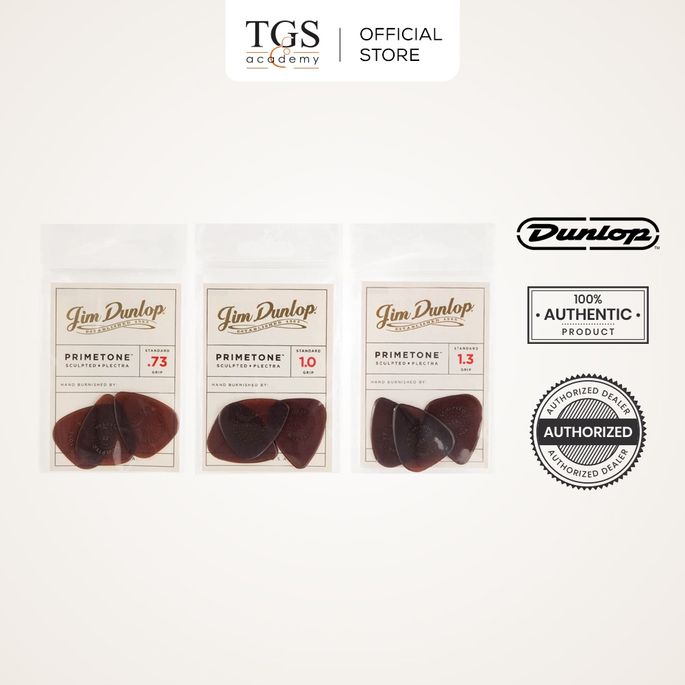 Jim Dunlop 510P073 / 510P100 / 510P130 Primetone Standard Sculpted Guitar Picks (0.73mm / 1.0mm / 1.
