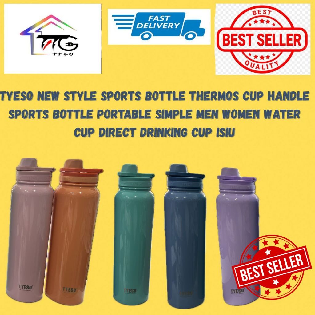TYSO สไตล์ใหม่กีฬาขวด THERMOS CUP HANDLE กีฬาขวดแบบพกพา SIMPLE ผู้ชายผู้หญิงถ้วยน้ํา DIRECT ถ้วยดื่ม