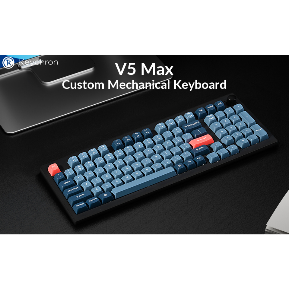 Keychron V5 Max 96% Hot-swappable RGB คีย์บอร์ดไร้สายแบบกําหนดเอง