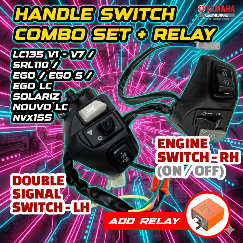 สวิตช์แฮนด์ YAMAHA LC135 V1 V2 V3 V4 V5 V6 EGO EGO S SOLARIZ AVANTIZ SRL 110 Z [ DESIGN NVX ]