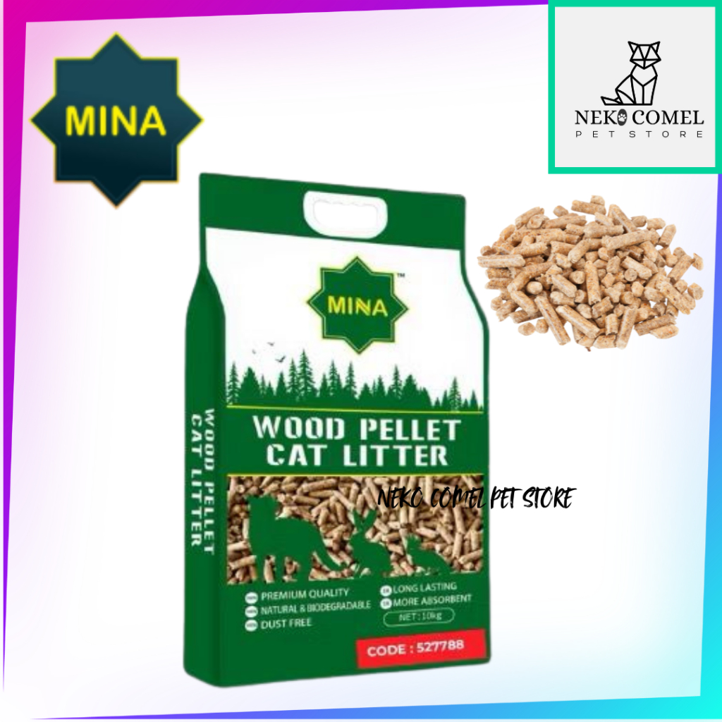 Mina Tropical Pine Wood Pellet 10kg / ทรายแมว / Hamster & Small Animals Litter