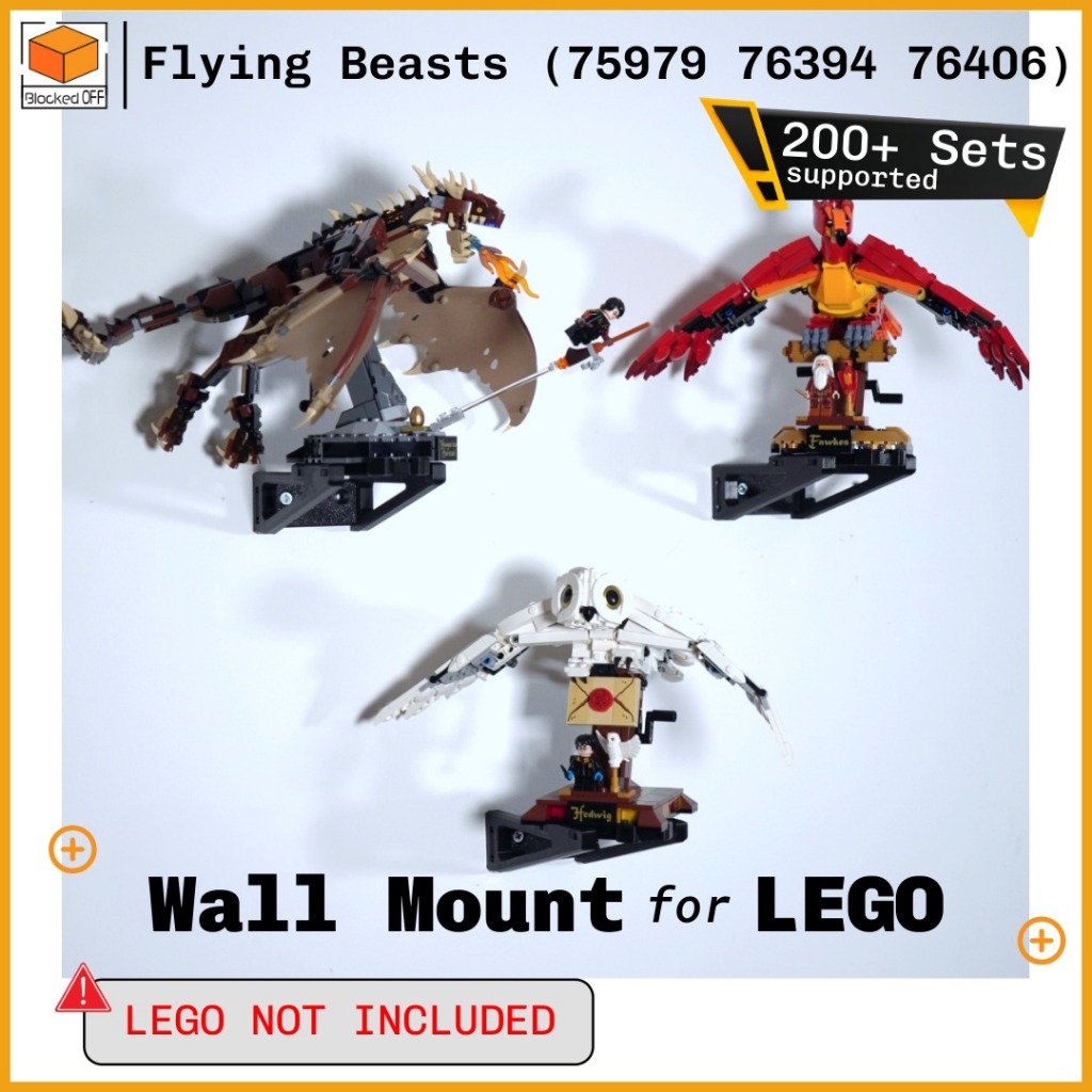 ที่แขวนผนัง Lego Harry Potter Flying Beasts (75979/76394/76406)