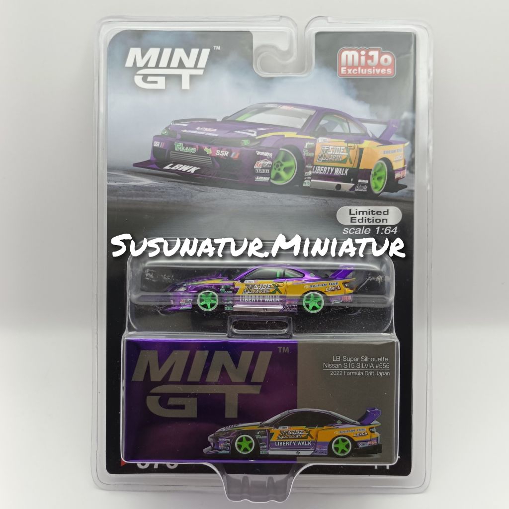 Mini GT 576 LB-Super Silhouette Nissan S15 SILVIA 555 2022 Formula Drift Japan , RHD (ใหม่) รุ่น TSM