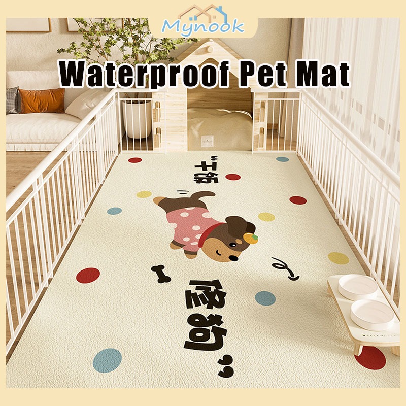 MYCat สุนัขสัตว์เลี้ยงพรมกันน้ํา Anti-Urine Anti-Slip Washabl Puppy นํากลับมาใช้ใหม่อาหาร Sleep ทําค