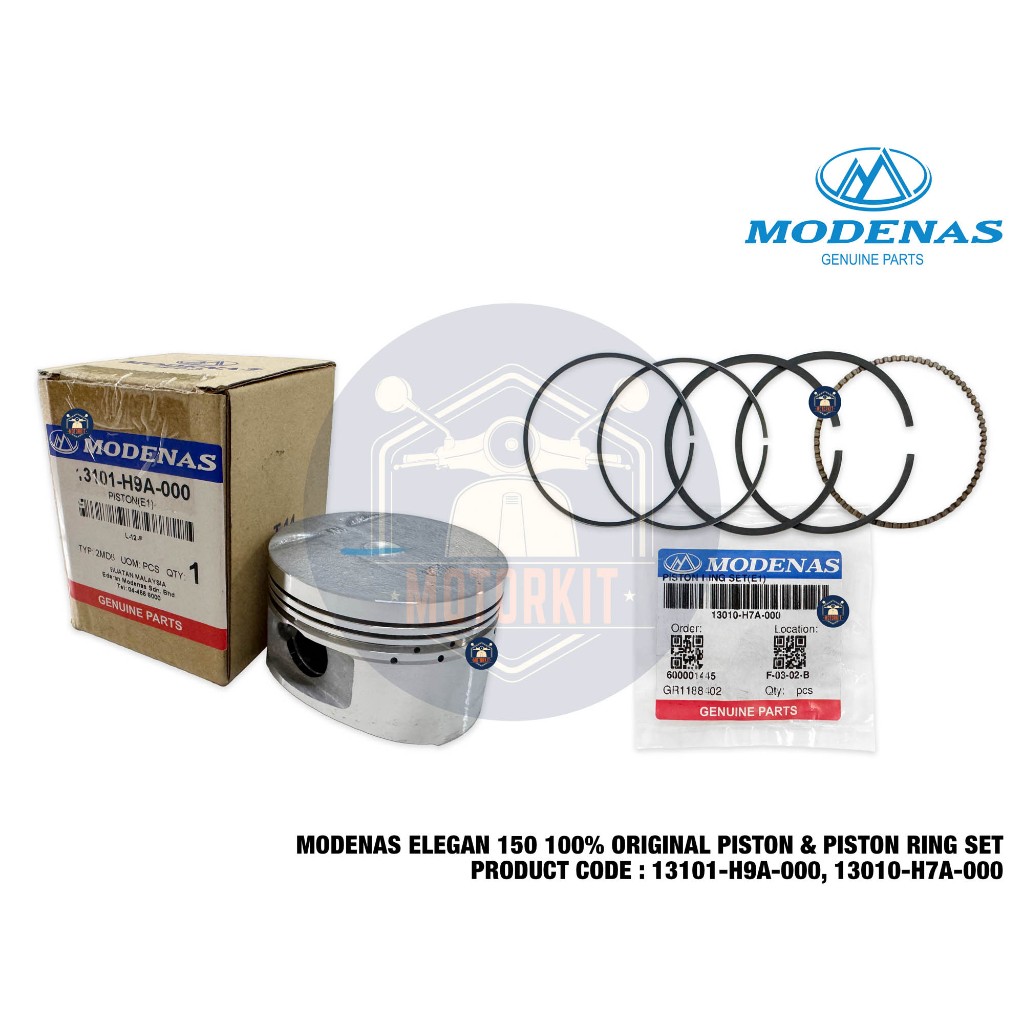 โหมด ELEGAN 150 E1 PISTON PISTION แหวน ASSY 13101-H9A-000 13010-H7A-000