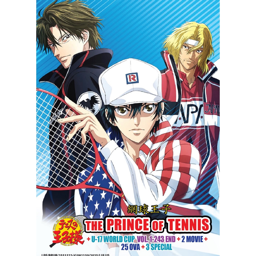 ดีวีดีอนิเมะ The Prince Of Tennis Complete TV Series (1-243End+2Movies+25OVA+3SP) 网球王子