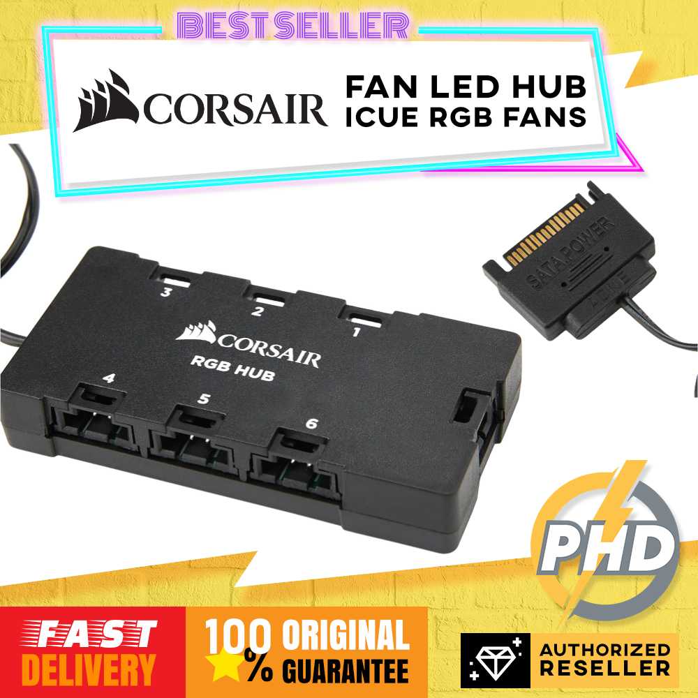 Corsair RGB Fan LED Hub [6 พอร์ต สําหรับแฟนๆ Corsair RGB]