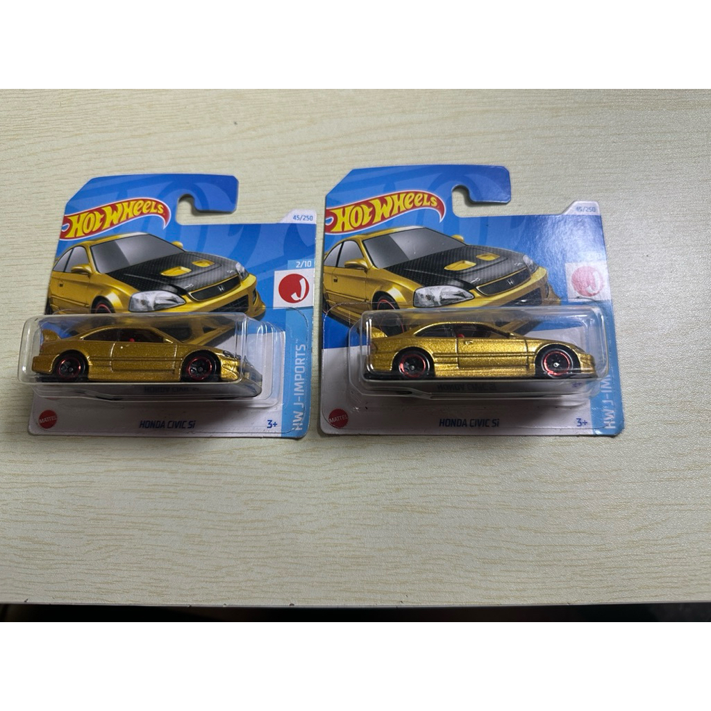 HOTWHEELS MAINLINE การ์ดสั้น HONDA CIVIC SI GOLD