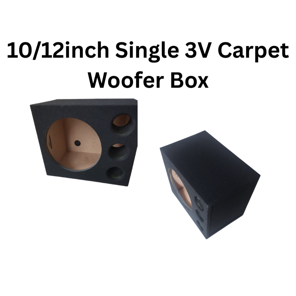 กล่องวูฟเฟอร์พรมคู่ 12 นิ้ว พร้อม Vented ไม่มีวูฟเฟอร์(18mm) MDF