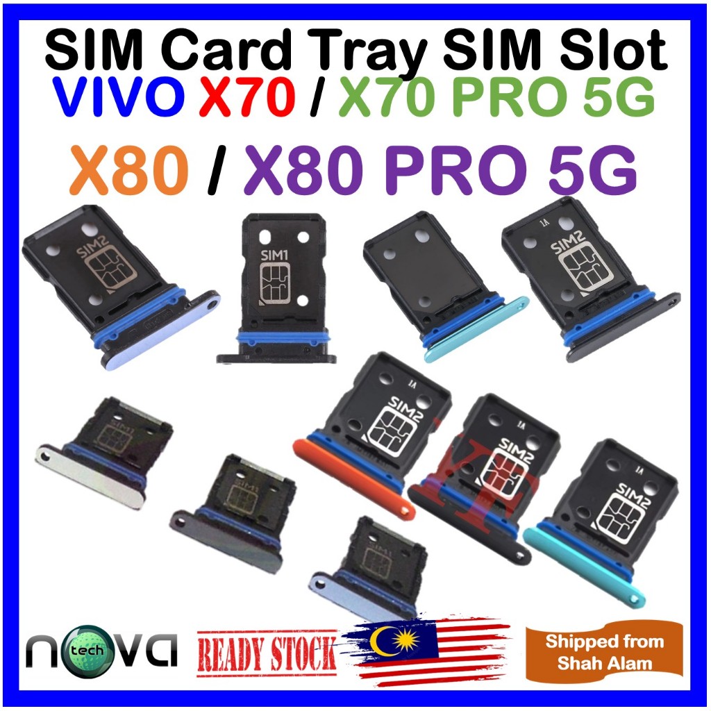 ถาดซิมผู้ถือซิมการ์ดอะแดปเตอร์สําหรับVIVO X70 5G / X70 PRO 5G / X80 5G / X80 PRO 5G