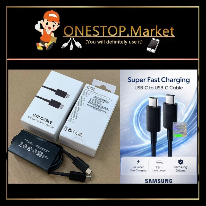 สาย SAMSUNG USB TYPE-C TO TYPE-C (EP-DX510)(5A)(1.8M) ⚡️รองรับ 25W 45W 65W⚡️