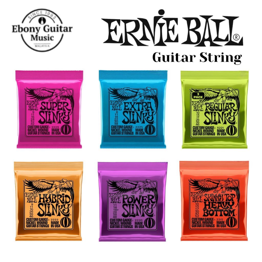 Ernie Ball สายกีตาร์ไฟฟ้า Super Slinky, Extra Slinky, Regular Slinky, Hybrid Slinky, Power Slinky, H