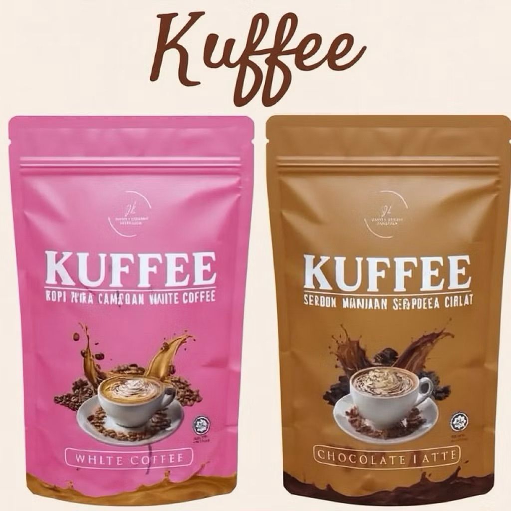 กาแฟ KUFFEE พราว ของแท้ | Kuffee กาแฟไวท์ช็อกโกแลตลาเต้ 4 ซอง โดย Yuniey Iluniey