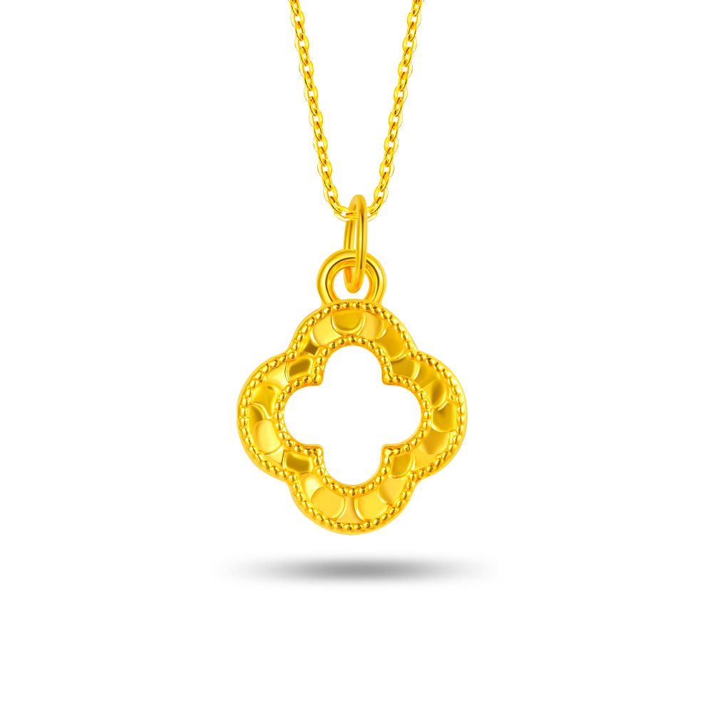 SK Jewellery Gilded Clover 999 จี้ทองคําบริสุทธิ์