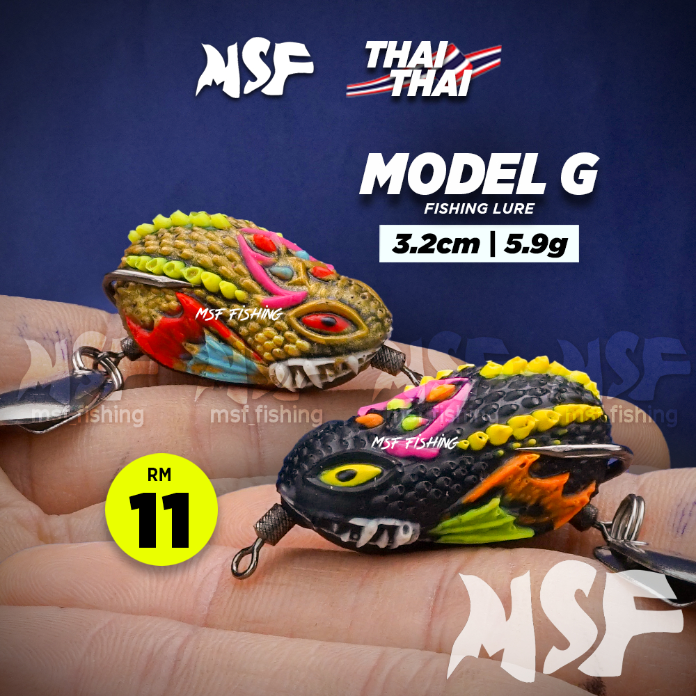 [MSF] Thai Thai Thai Model G Soft Frog 3.2cm 5.9g Katak Tiruan Casting Haruan Toman Fishing Lure