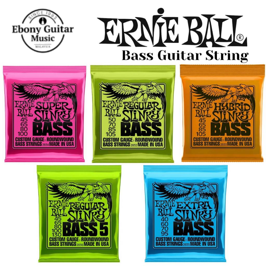 Ernie Ball Bass Guitar String 4 string & 5 string Super Slinky, Hybrid Slinky, Regular Slinky, Extra