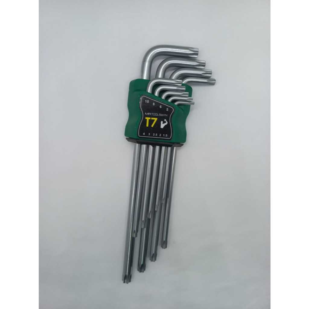 ยาวพิเศษ 9 ชิ้น Torx Star Allen Key ประแจ Torx Allen Key Set