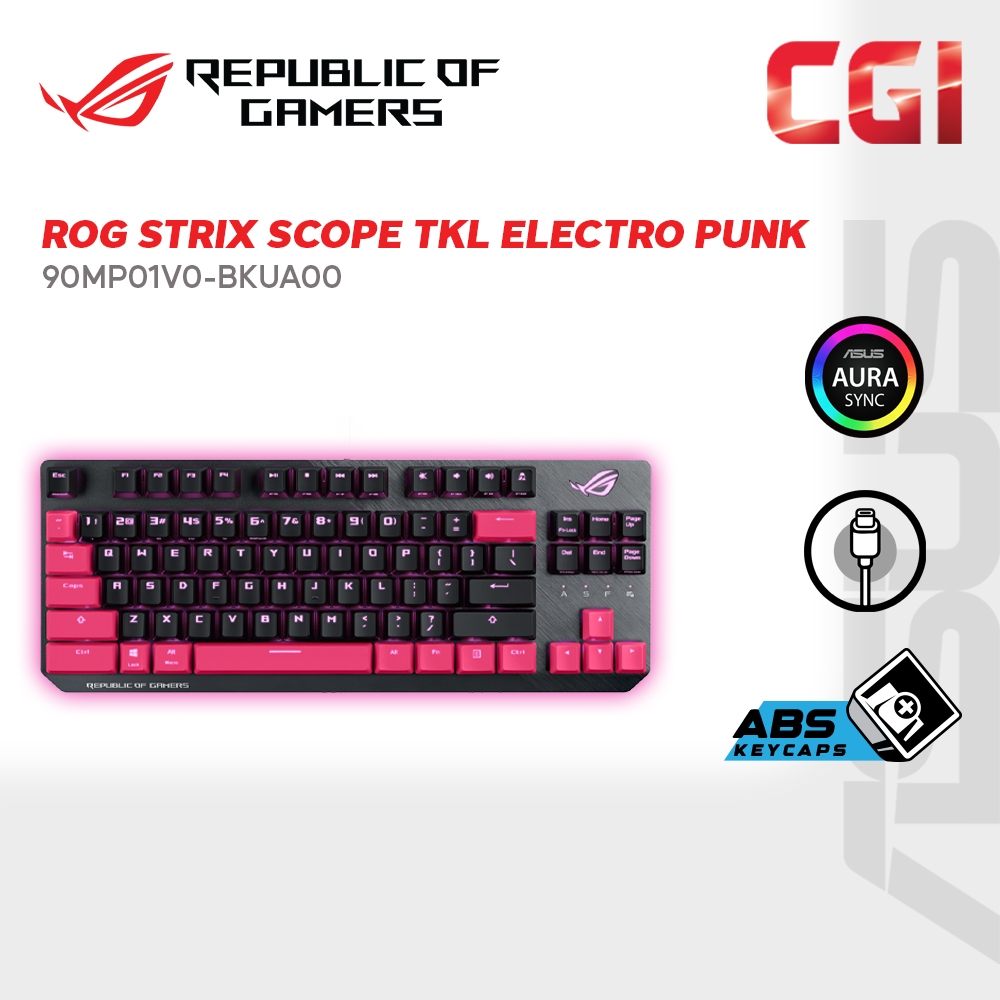 Asus ROG Strix Scope TKL Electro Punk Keyboard (90MP01V0-BKUA00)