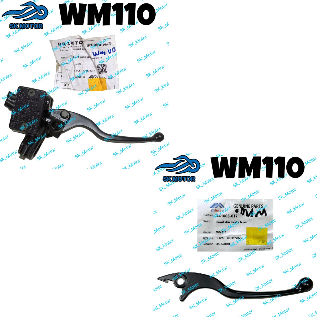 WMOTO WM110 WM 110 ปั๊มหลักหน้า + มือเบรก / ปั๊ม Atas Depan + Tangan Brek 441200-025 441006-017