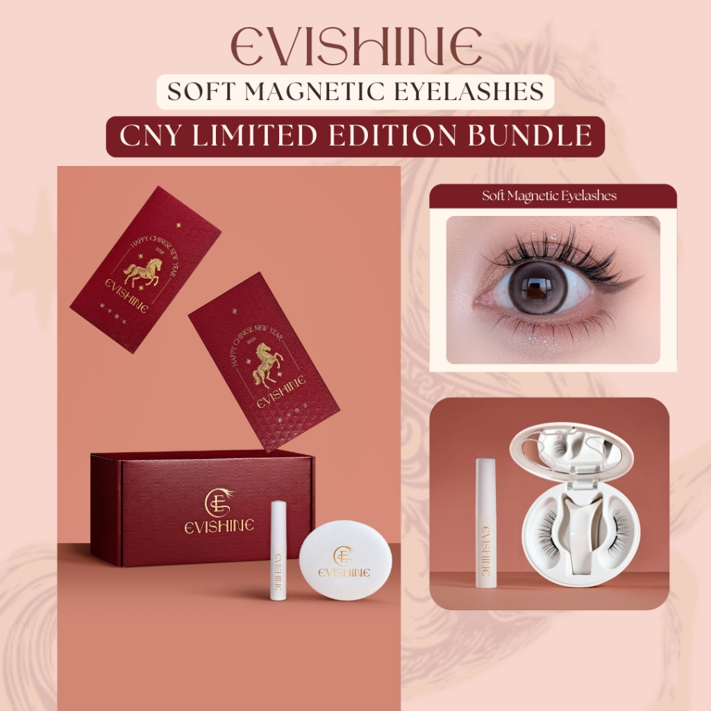 [CNY Essential Bundle] EviShine Magnetic Eyelashes (1x Magnetic Eyelashes + เจลเซ็ตขนตา 1 เท่า)