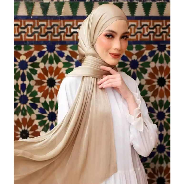 SCARFD Premium Shimmer Glossy Silk Shawl อเนกประสงค์