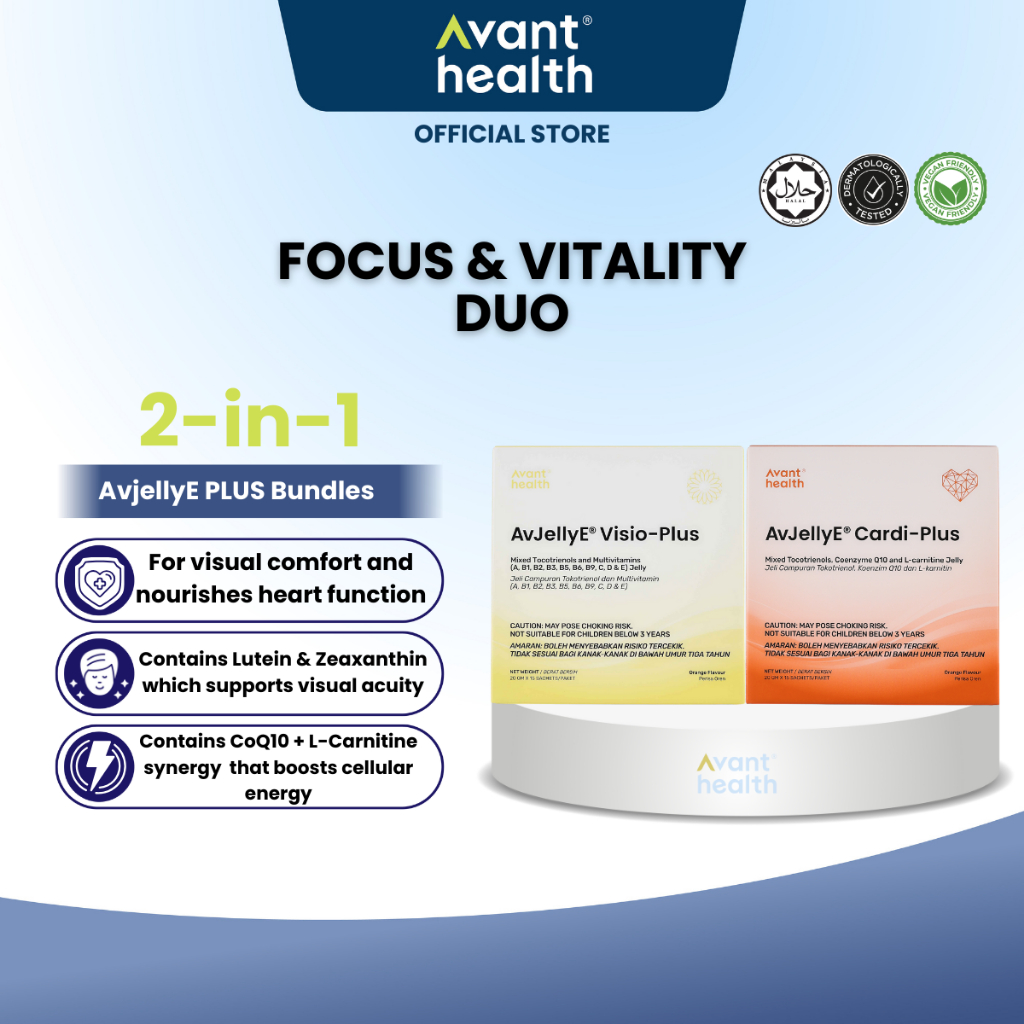 (FOCUS & VITALITY DUO) AvjellyE Cardi Plus + AvjellyE Visio Plus