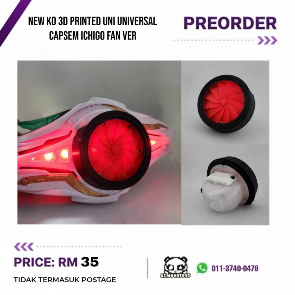 PREORDER ใหม่ KO 3D พิมพ์ Uni Universal Capsem Ichigo พัดลม Ver สําหรับ Hack Hacking DX Zeztz Nox Lo