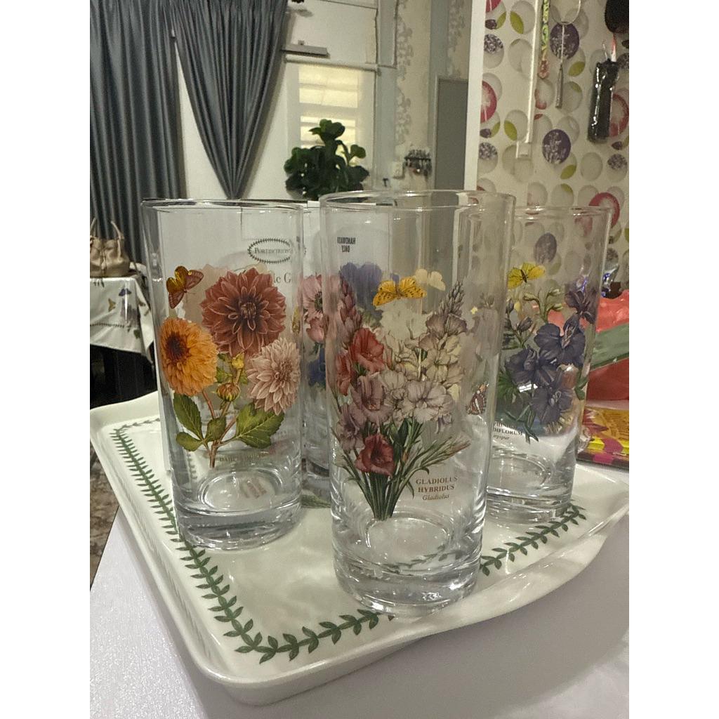 Portmeirion Glasses Hi-Ball 0.42l/15oz Botanic Garden Set 4 ชิ้น