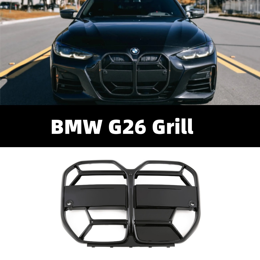 ตะแกรง BMW 4 Series G22 G23 G26 หน้า CSL สไตล์ M4 เตาย่าง BMW G26 CSL เตาย่าง สีดําเงา