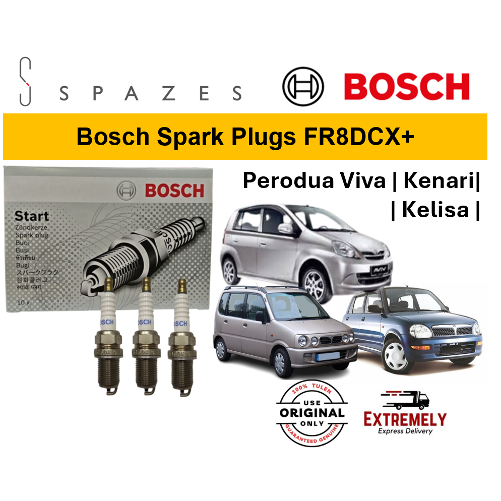 หัวเทียน Bosch FR8DCX+ (K6CT0R) Perodua Viva, Kelisa, หัวเทียน Kenari