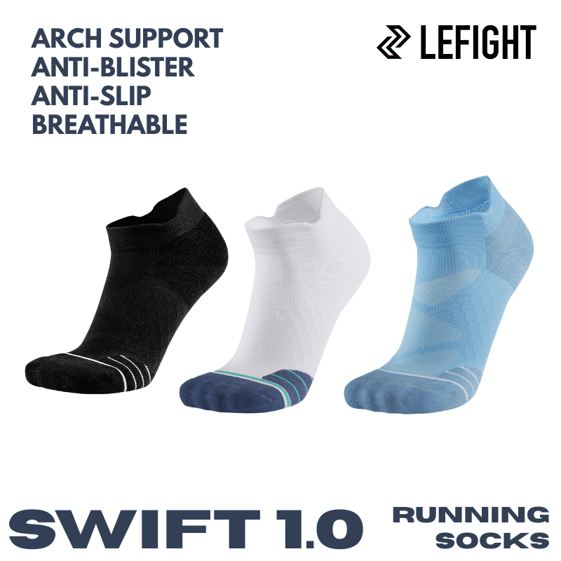 LEFIGHT Running Socks Jogging Quick Dry Anti-Blister Ankle Socks - Swift 1.0