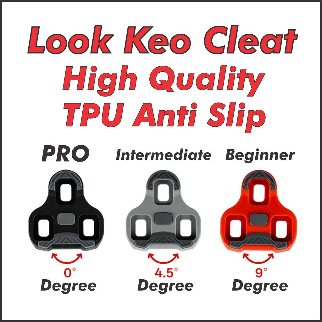 Cleat Look Keo Road Bike จักรยาน Cleat Look Pedal 0, 4.5 ,6 & 9 องศา Kasut Basikal รองเท้า Cleat