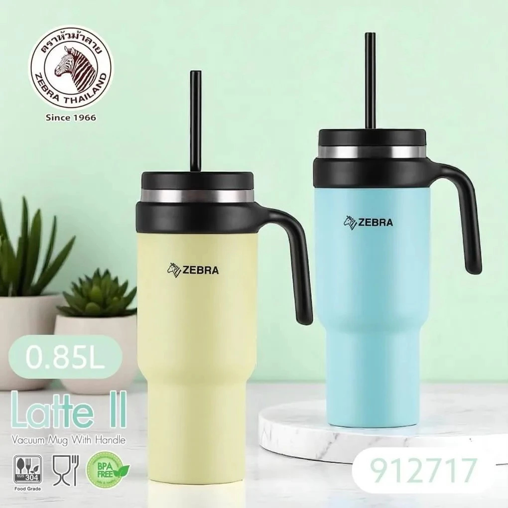 แก้วน้ําสุญญากาศ Zebra 850ml Latte II 912717