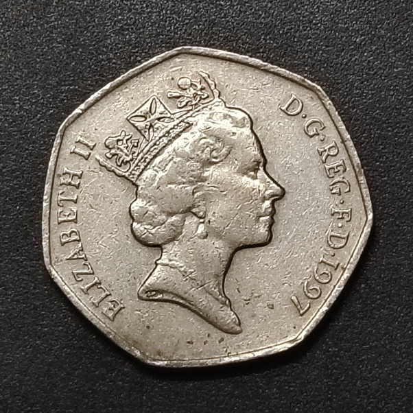 UK Queen Elizabeth II 50 Pence 1997