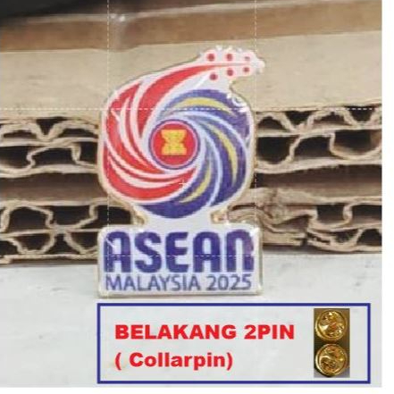 2 PIN Belakang-Collar Pin ASean 2025 เข็มกลัดผีเสื้อ belakang ada -2 ชิ้น Collarpin