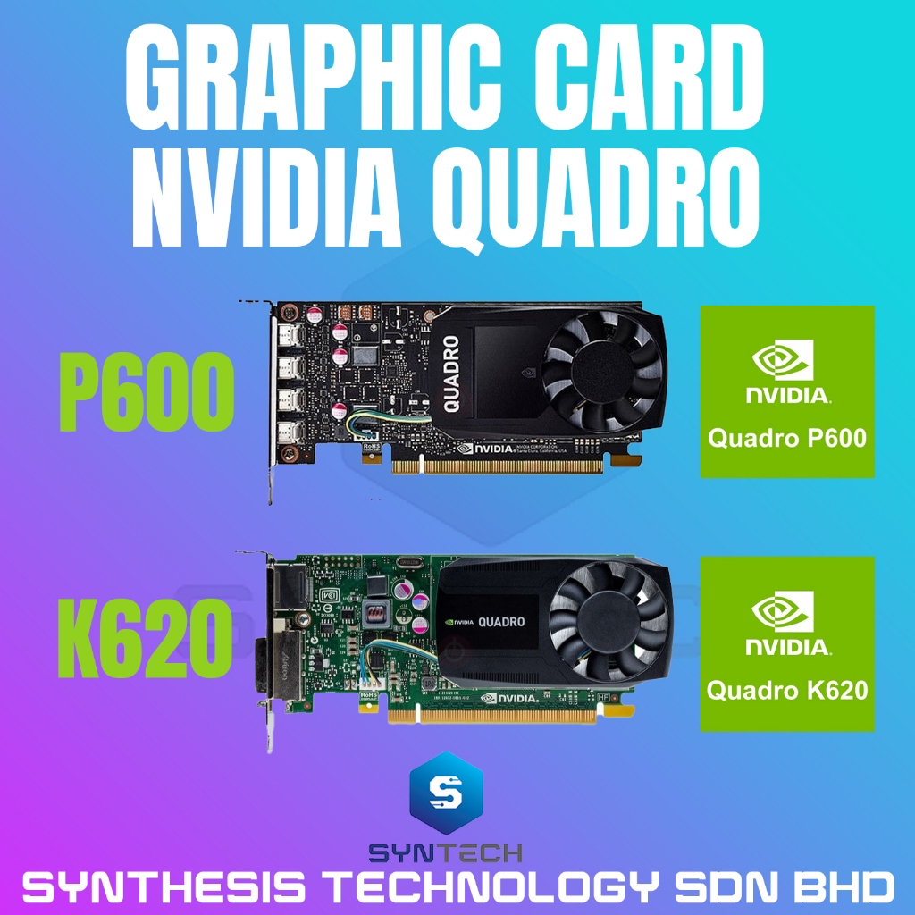 ใช้ NVIDIA QUADRO P600 NVIDIA QUADRO K620 กราฟิกการ์ดคอมพิวเตอร์เดสก์ท็อป