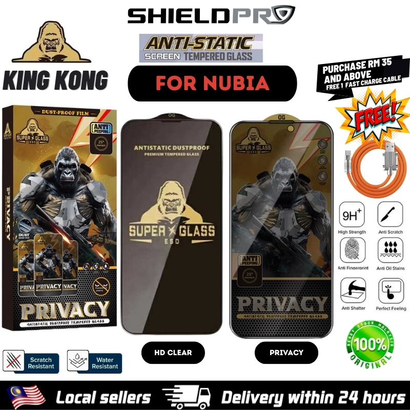 KING KONG กระจกนิรภัยสําหรับ ZTE NUBIA NEO 3 GT 2 5G HD ตัวป้องกันหน้าจอแบบใส